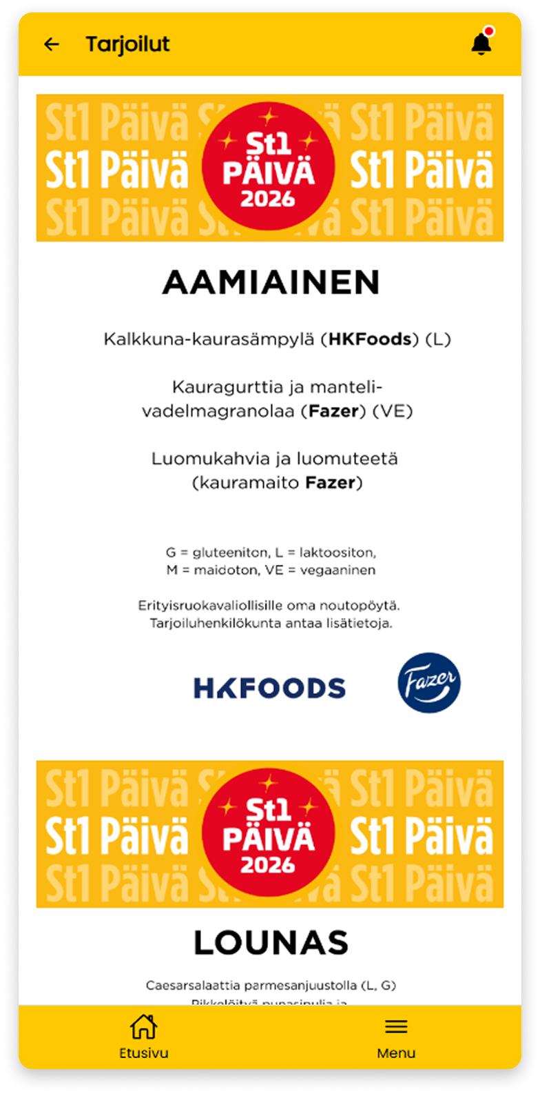 ST1 päivän sovellus