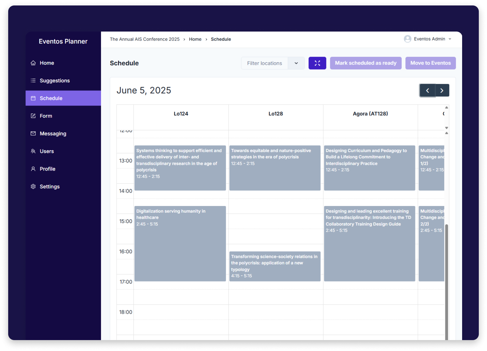 Ohjelman aikataulutustyökalu