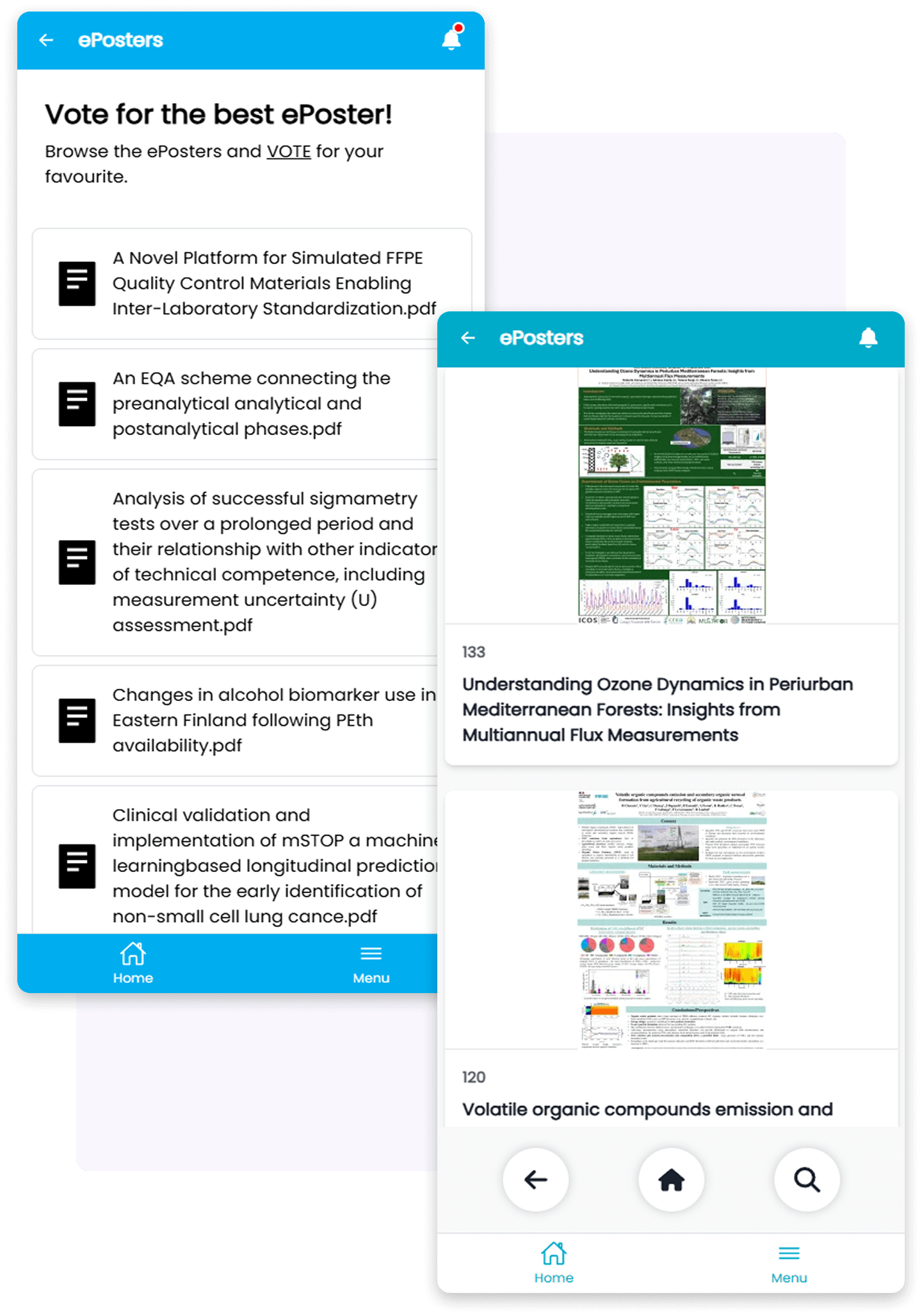 Posteri aineisto Eventos Appissä