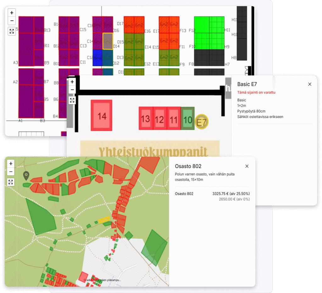Osastomyynti näyttelykartalla